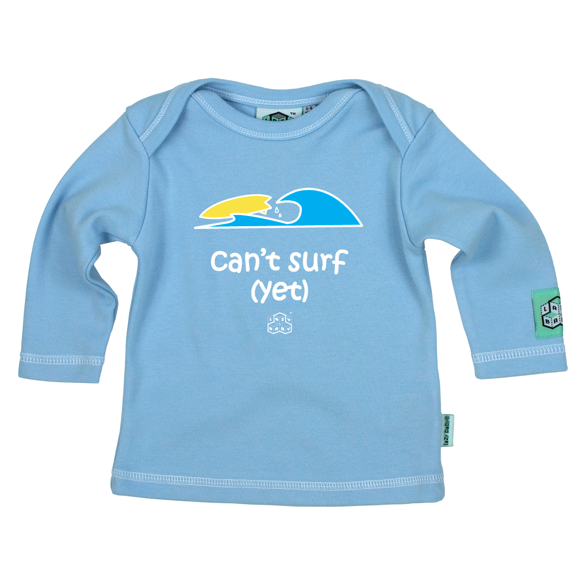 Newborn Gift for Baby Surfers - Can't Surf Yet Baby T Shirt