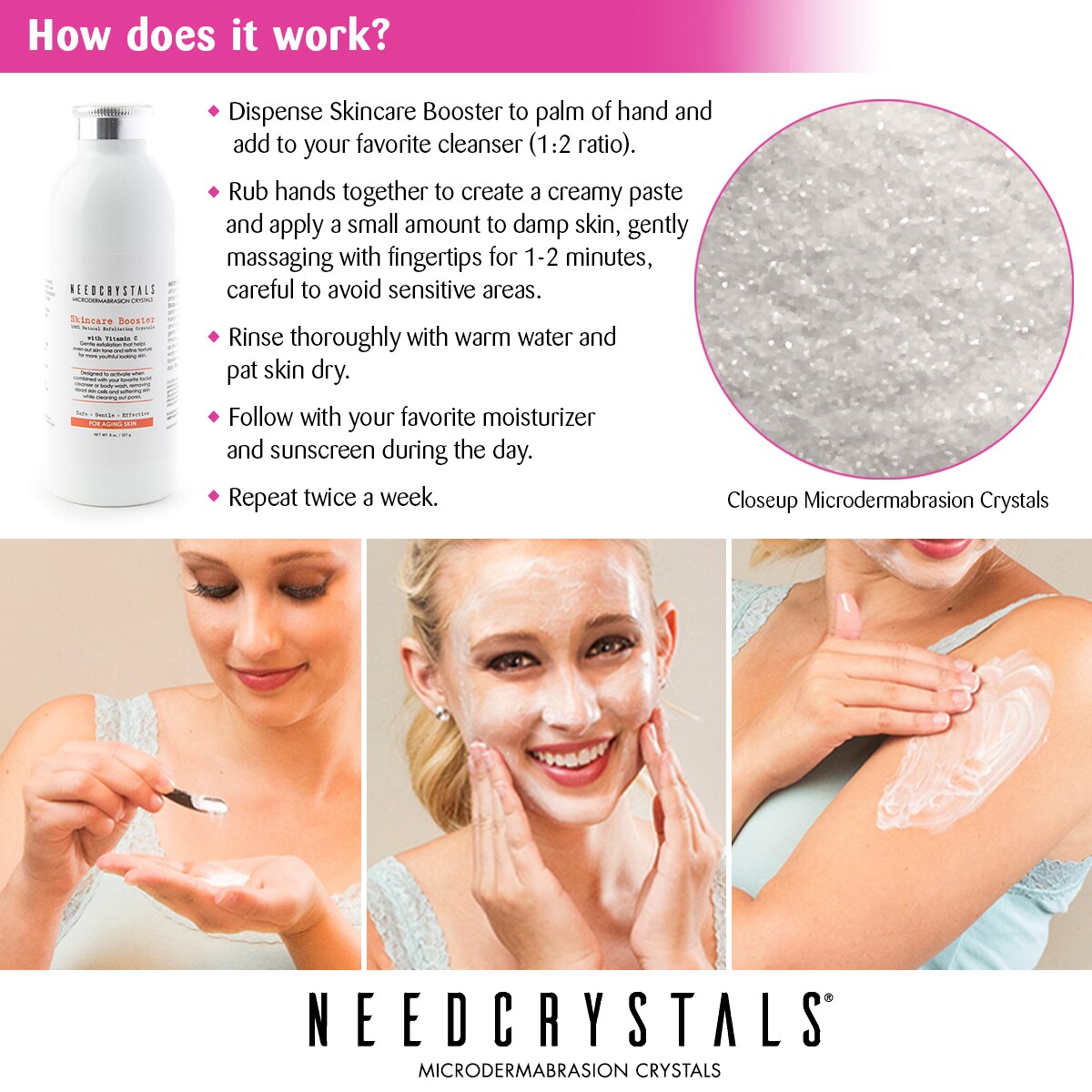 Microdermabrasion Crystals 8 Oz. / 227 G. DIY Face Scrub With Vitamin C.