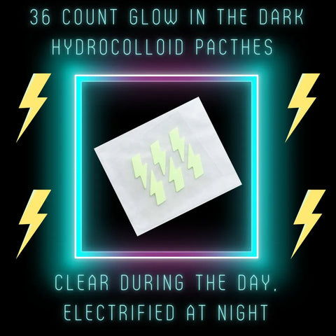 Glow in the Dark Hydrocolloid Acne Pimple Patches 36 Count