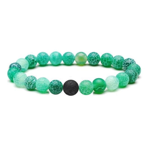 Neon Green Lava Stone Bracelet