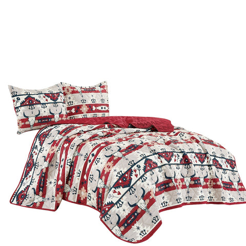 Mazhira 3 piece bedspread