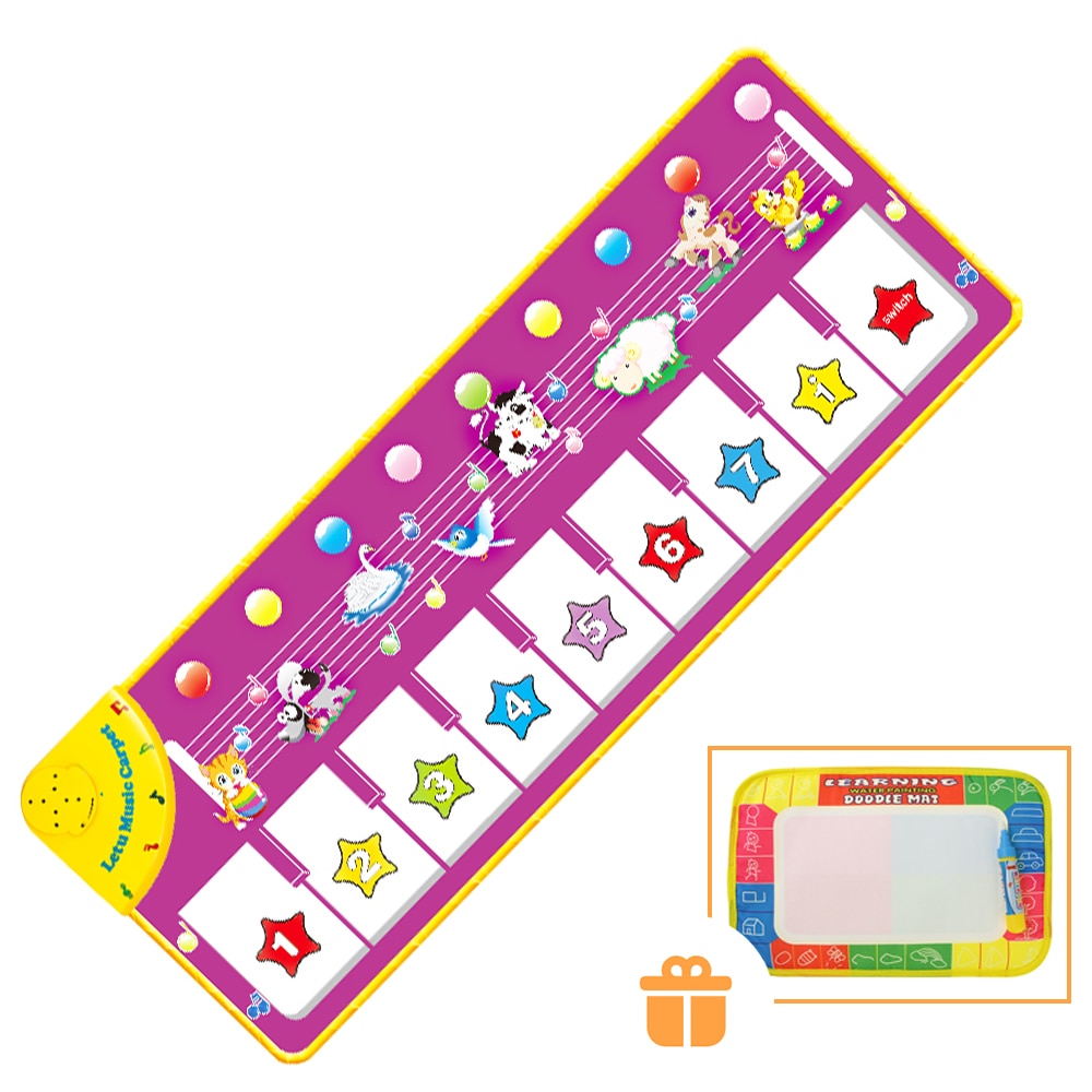 110x36cm Musical Piano Mat Baby Play Mat Toy Musical Instrument Mat Game Carpet Music Toys Educational Toys for Kids Xmas Gift