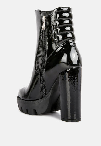 High Key Collared High Heel Ankle Boot