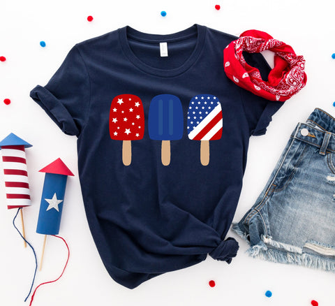 4th of July Popsicles T-Shirt