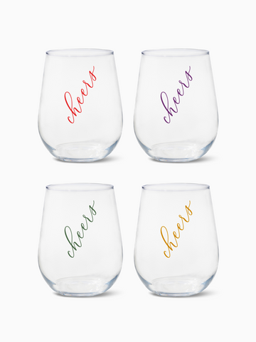 Classic Cheers (Color) - RESERVE 16oz Stemless Wine Tritan™ Copolyester Glass