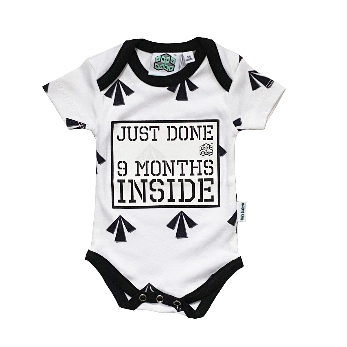 New Born Gift -Just Done 9 Months Inside® Arrows Vest - Pregnancy Reveal - Coming Home Outfit - Baby Announcement