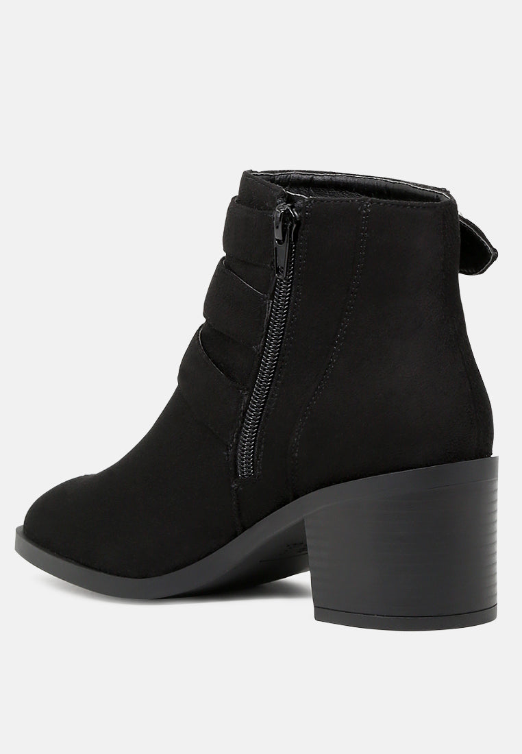 Goth Big Buckle Ankle Boots