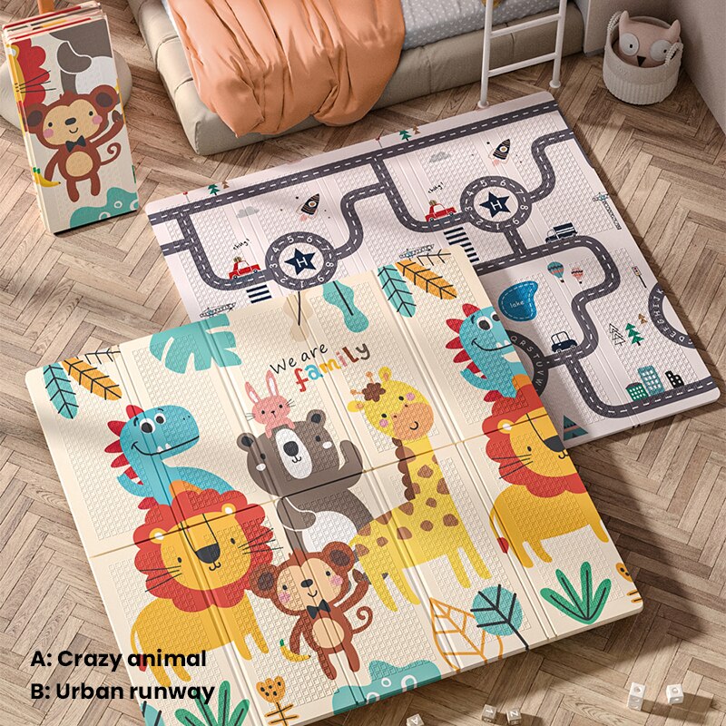 Infant Shining Baby Play Mat Puzzle Children's Mat Thickened Tapete Infantil Baby Room Crawling Pad Folding Mat Baby Carpet
