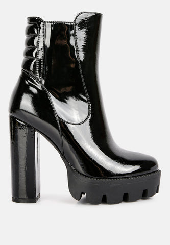 High Key Collared High Heel Ankle Boot