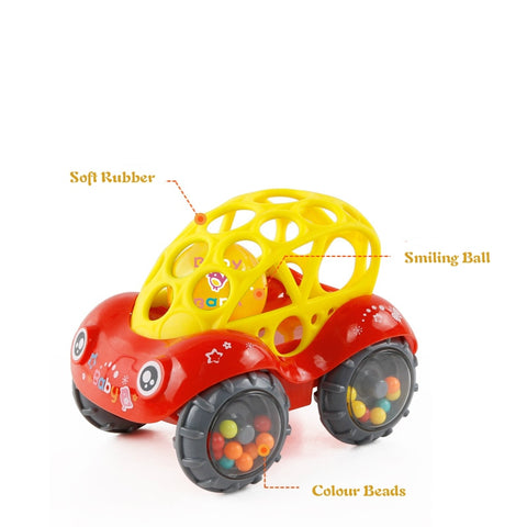 Baby Car Doll Toy Crib Mobile Bell Rings Grip Gutta Percha Hand Catching Ball S for Newborns 0-12 Months