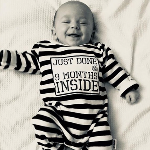 Just Done 9 Months Inside® New Born Baby Grow- Baby Shower Gift - Coming Home Outfit  by Lazy Baby®