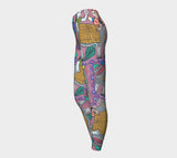 Hand-drawn Collage Artistic Leggings - Epethiya